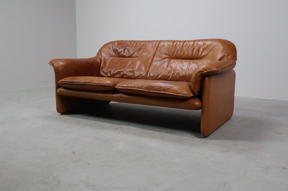 Image 1 of DS-16 Cognac leather sofa by De Sede Switzerland, 1970s