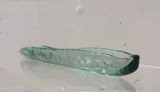 Image 1 of Oblong bowl made of mouth-blown glass, 1970s