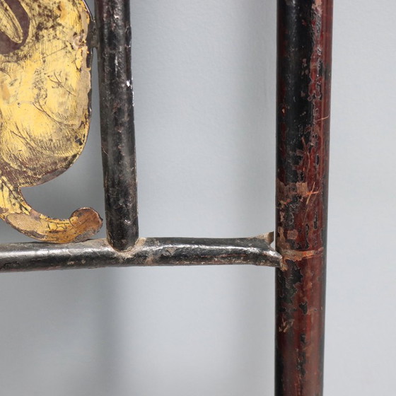 Image 1 of Cabecero de hierro lacado en negro