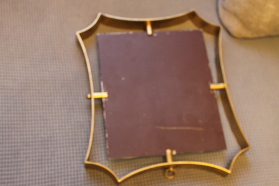 Image 1 of Italiaanse messing spiegel, jaren 50
