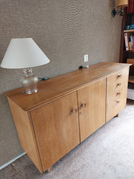 Buffet/meuble vintage en bois massif, entièrement fait main, style moderne du milieu du siècle, années (photo 4 of 6)