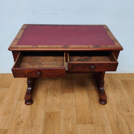 Image 1 of Antiker Schreibtisch, Mahagoni-Schreibtisch, Heimbüro