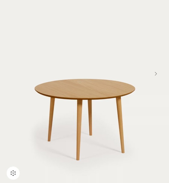 Image 1 of Kave Home Oqui round/oval extendable table 120-200cm