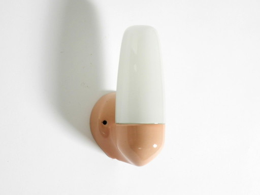 Beautiful Mid-Century Modern Glass Ceramic Wall Lamp by Wagenfeld