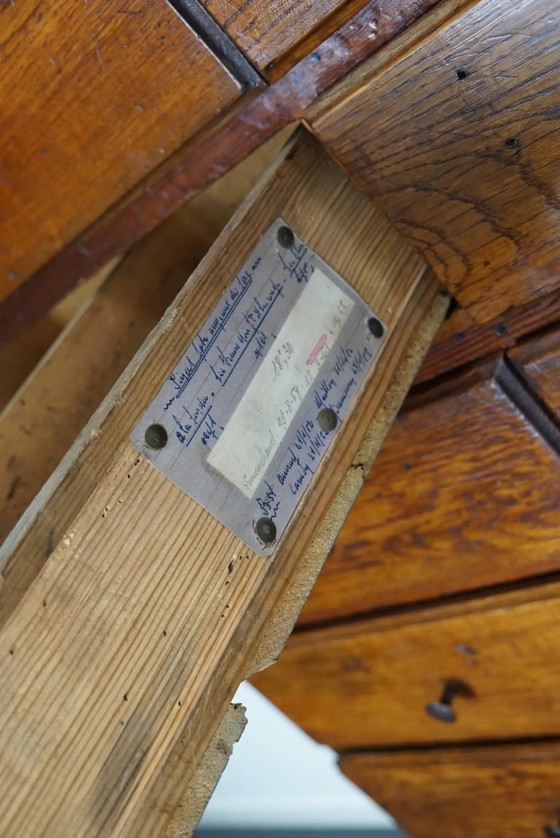 Image 1 of Armoire d'apothicaire ancienne en chêne français, début du XXe siècle