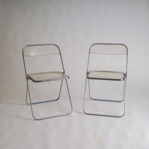 2 x Plia Stoelen van Giancarlo Piretti voor Castelli