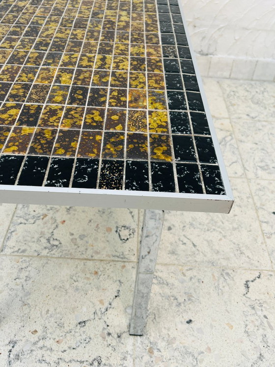 Image 1 of Salontafel in jaren 70-design, metallic keramiek