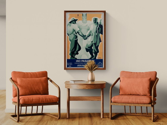 Image 1 of NO PASARAN Posters from the Spanish Civil War – 1986 – Original Vintage Exhibition Poster – Historical Political Art – 87.5x59.5