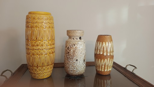 Beautiful set of West Germany vases