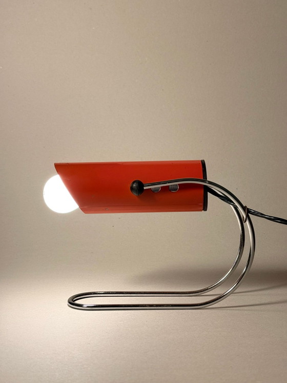 Vintage Space Age "Tube" Table lamp – 1960s/1970s – Arredoluce / Lightolier, Chrome, Metal (photo 4 of 15)