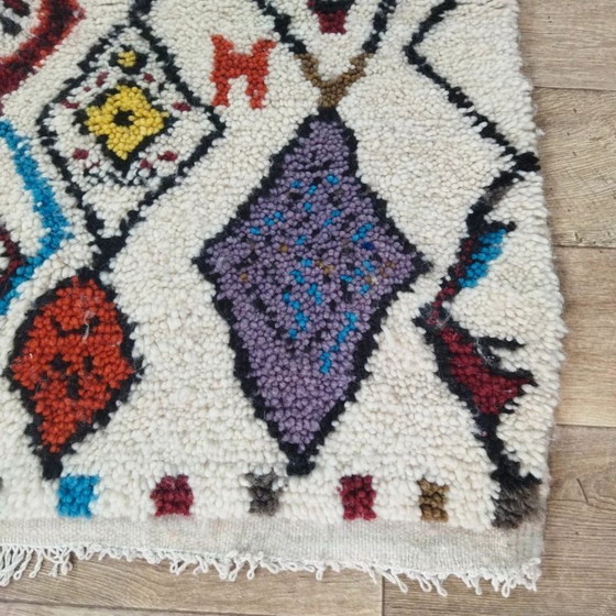 Image 1 of Multicolor Azilal Rug – Authentic Berber Patterns / Azilal Rug Multicolor( 195×100 cm)