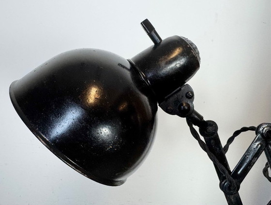 Image 1 of Lampada da parete a forbice Bauhaus industriale nera di Kaiser Idell, anni '30