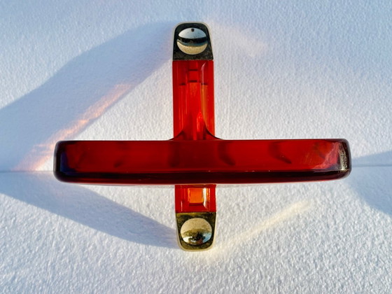 Image 1 of Vintage, Burnt Orange Bathroom Accessories by Grosfillex 1970s, Set of 4