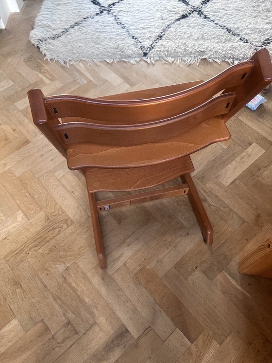 Image 1 of Chaise haute / chaise haute réglable en bois Stokke Tripp Trapp