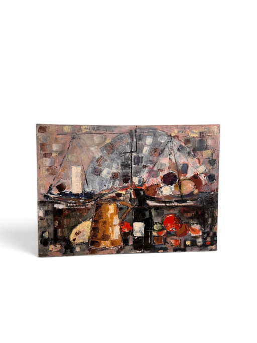 Italian Painting From 1970s – schilderijen tekeningen, Canvas (photo 2 of 5)
