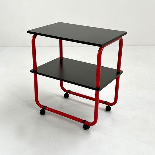 Black & Red Tubular Trolley, 1980s