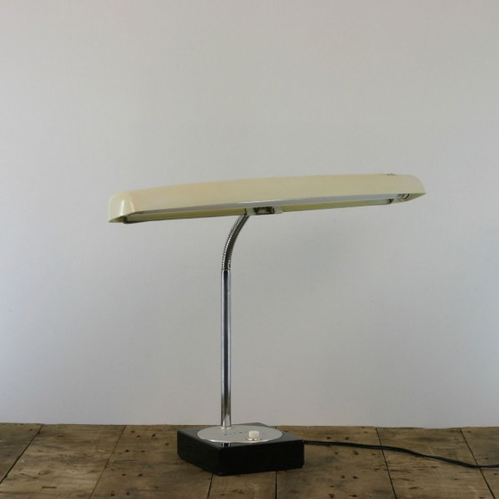 Image 1 of Lampada da scrivania vintage Hitachi Moonlight modello 506 | Design giapponese dell'era spaziale | Anni '70