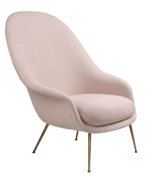 Gubi Bat Lounge chair with high backrest