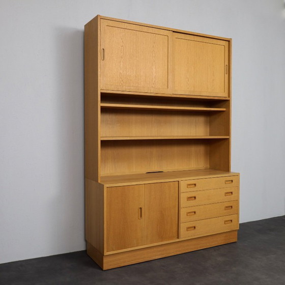 Image 1 of Danish Modern Oak Wall Cabinet by Poul Hundevad, Denmark 1960s