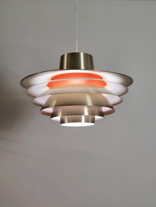 Vintage Verona pendant lamp in brass by Sven Middelboe for Nordisk Solar