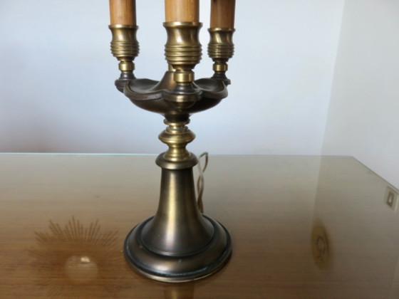 Image 1 of Lampada a 3 fuochi in bronzo per bottiglie d'acqua calda