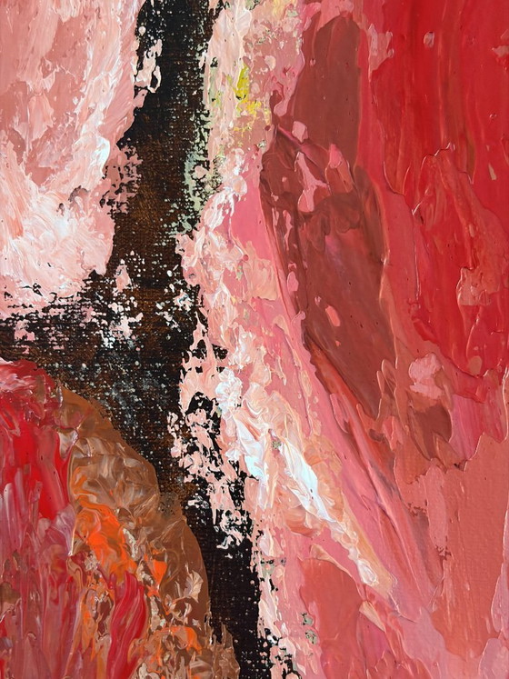 Image 1 of Pine I – Abstract expressionist painting inspired by tree bark | 50x50 cm