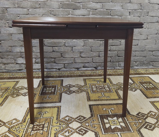 Table de salle à manger danoise en teck avec rallonges 6 à 8 personnes 1970