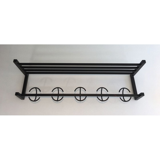 Image 1 of Vintage Blackened Metal Coat Rack, 1950