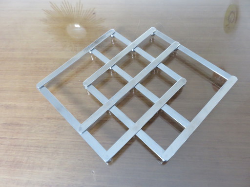 Dessous de Plat Extensible en Métal Chromé, France, 1970