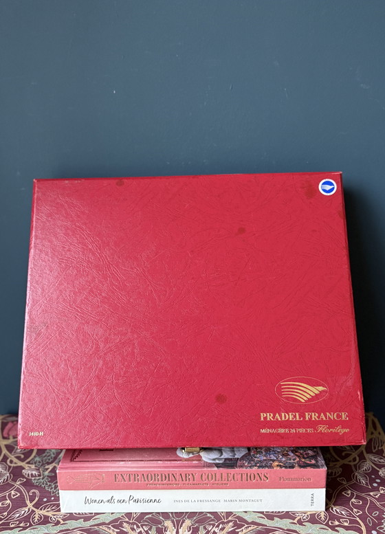 Image 1 of Service de couverts de luxe Laguiole Pradel 25 pièces, bleu argent