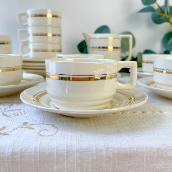 St Amand 10-persoons Koffieservies – Vintage Wit en Goud Porselein – Porcelain (photo 3 of 14)