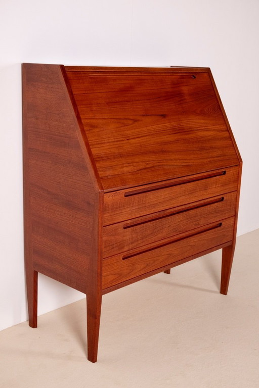 Kai Kristiansen Secretaire Model 63 in Teak, 1960s Denmark