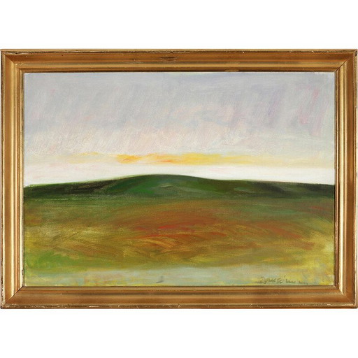 Tableau vintage Paysage par Poul Sørensen, Danemark