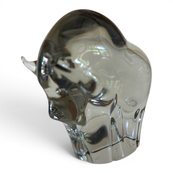 Image 1 of Escultura de toro de cristal de Murano de Livio Seguso, 1970