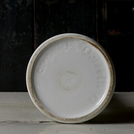 Vintage White Ceramic Rometti Vase (photo 9 of 9)