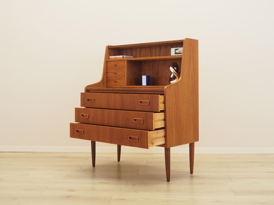 Scrittoio danese in teak anni '60 con superficie estraibile – Cassettiere, Legno (photo 4 of 15)