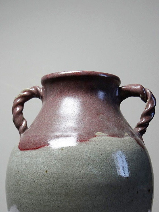 Image 1 of Vase Studio Pottery Milly Finn Royaume Uni vintage années 60-70 grès