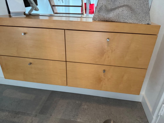 Commode compacte / Buffet en bois clair – 110 × 50 × 42 cm – Metal, Wood (photo 4 of 5)