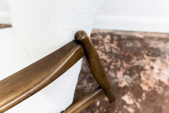Image 1 of Mid Century Modern High Back Armchair By Edmund Homa, Gfm, Poland, 1960s