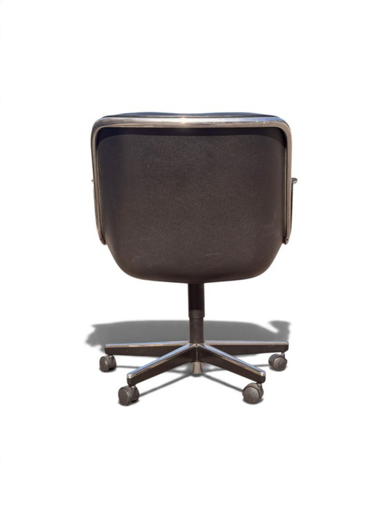 Executive Armchair Charles Pollock Knoll black leather – Chrome (photo 4 of 16)