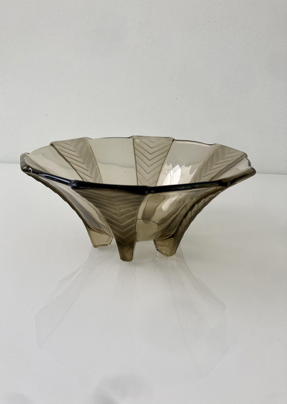 Image 1 of Plato de cristal Art Déco de 1930, modelo Athena, empresa Walther&Sohne