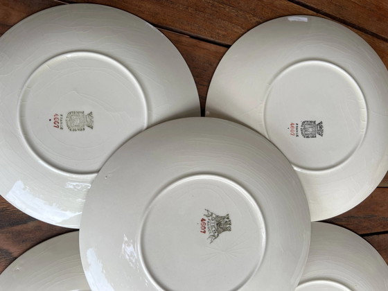 5 vintage Gien dessertborden, model 4607 – Servies, Porselein (photo 7 of 14)