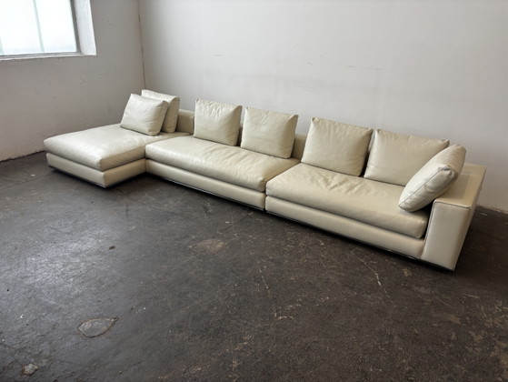 Image 1 of Minotti Hamilton designbank, leren sofa, zo goed als nieuw.