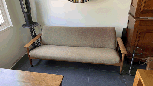 Vintage bench +2x armchair