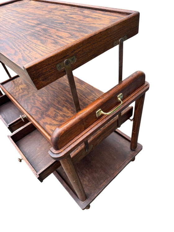 Desserte Vintage Métamorphique – Bois, Laiton (photo 4 of 9)