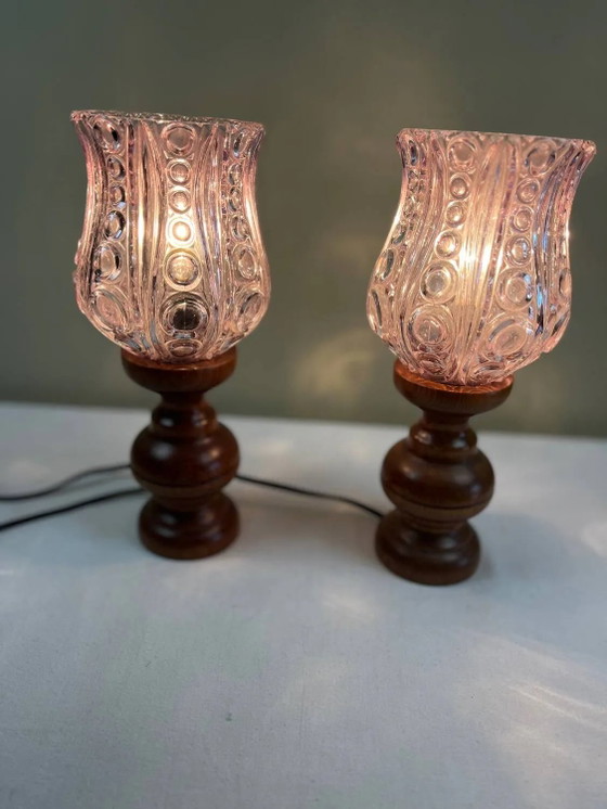 Art Deco Nachttischlampen – Crystal, Wood (photo 2 of 15)