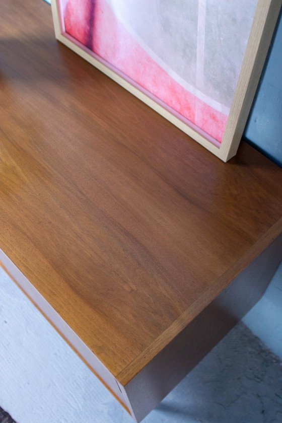 Image 1 of Vintage chest of drawers sideboard teak nut mid century 60s