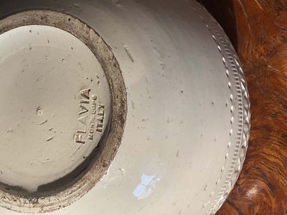 Image 1 of Bitossi Keramik, Kugelvase, eisweiß, 20 cm hoch