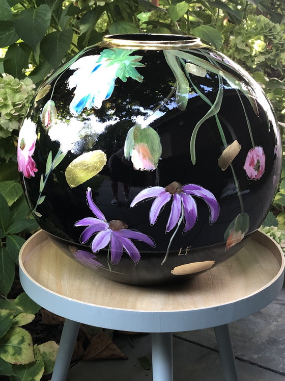 Image 1 of Vibe Art Hand-Painted Vase New!