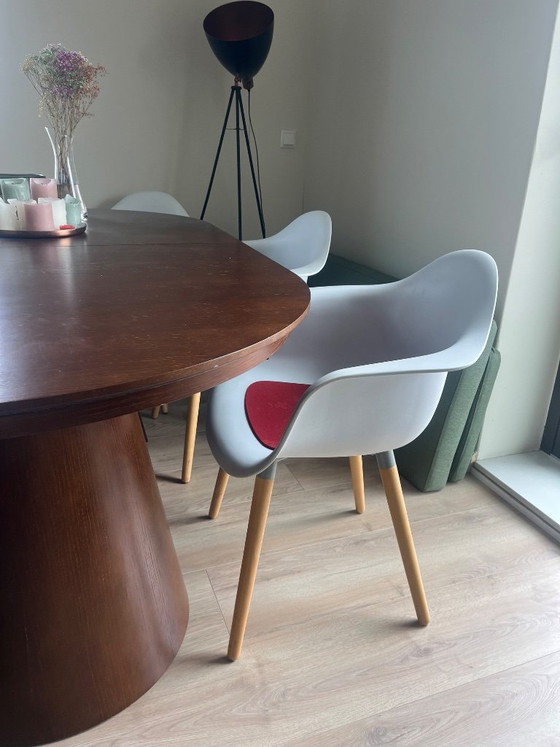Image 1 of 3x witte kuipstoelen